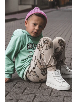 Dziecięce Wysokie Trampki Na Suwak Big Star KK374227 Białe