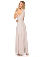 M721 Maxi šaty bez rukávov - šampanské M721 Maxi šaty bez rukávov - šampanské