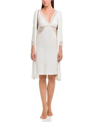 Dámsky nočné set Electra 12223-115 krémová - Vamp