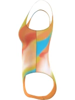Dámske jednodielne plavky SCOOP ONE PIECE-PRINT KW0KW02086 0G0 oranžovožlté - Calvin Klein Dámske jednodielne plavky SCOOP ONE PIECE-PRINT KW0KW02086 0G0 oranžovožlté - Calvin Klein