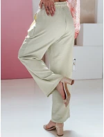 Dámske široké nohavice MILLIVIO khaki FashionStreet UY2661