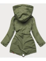 Dámska bunda v khaki farbe s kapucňou (CAN-563) Dámska bunda v khaki farbe s kapucňou (CAN-563)