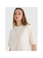 Dámske tričko oversize s potlačou 4F 4FRSS25TTSHF2791-11S