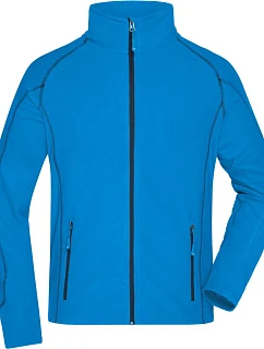 Daiber JN 597 Pánska štruktúrovaná fleecová bunda 02.0597 aqua/navy