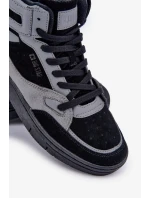 Semišové pánske tenisky Big Star OO174303 Hi-Poly System black-grey Semišové pánske tenisky Big Star OO174303 Hi-Poly System black-grey