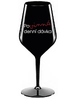 MUST HAVE DENNÝ DARČEK - čierny nerozbitný pohár na víno 470 ml