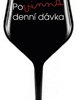 MUST HAVE DENNÝ DARČEK - čierny nerozbitný pohár na víno 470 ml
