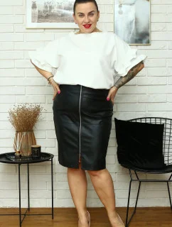 Dámska sukňa Plus size P336 Čierna - Karko