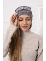 Čiapka s fleecom Patrycja K254 čierna+sivá Čiapka s fleecom Patrycja K254 čierna+sivá