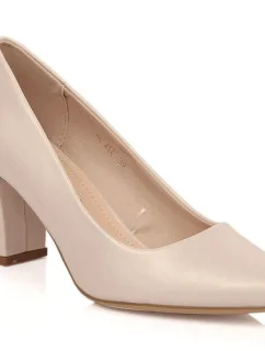 Sergio Leone W SK403C béžové perlové lodičky na podpätku