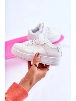 Dziecięce Buty Sportowe Na Rzepy Białe Elike