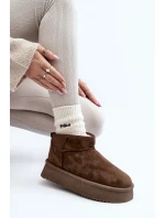 Damskie Śniegowce Na Grubej Podeszwie Ciemnozielone Caliksa