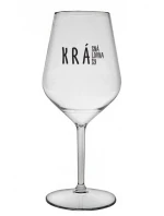 KRÁSNÁ KRÁLOVNA KRÁSY - čirá nerozbitná sklenice na víno 470 ml
