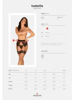 Čipkový podväzkový pás Isabellia garter belt - Obsessive Čipkový podväzkový pás Isabellia garter belt - Obsessive