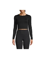 CASALL Crop Tričko s dlhým rukávom Black CASALL Crop Tričko s dlhým rukávom Black