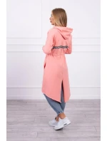 Sukňa s dlhším chrbtom marhuľová