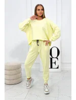 Set 2dielna mikina + nohavice žltá