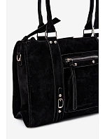 Veľká kabelka z imitácie semišu Black Nolita