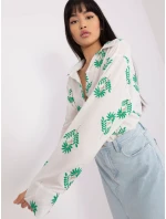 Košeľa LK KS 509349.04 bielo zelená