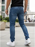 Pánske džínsy slim fit s opaskom modré FashionStreet UX4485