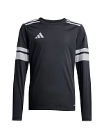 Detské tričko adidas Squadra 25 s dlhým rukávom čierno-biele JJ0047