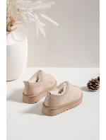 Śniegowce Dziecięce Z Haftem Beżowe Prina