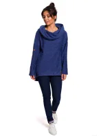 B131 Sveter s vysokým golierom - indigo B131 Sveter s vysokým golierom - indigo