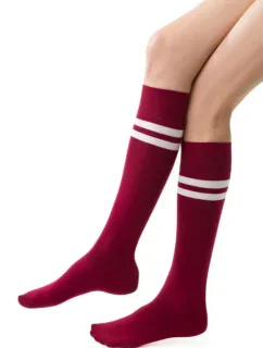 Dámske vzorované podkolienky 072