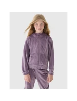 Dievčenská velúrová mikina 4F Junior 4FJWAW24TSWSF1217-51S