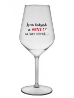 JSEM KRÁSNÁ A SEXY! (A TAKY VTIPNÁ...) - čirá nerozbitná sklenice na víno 470 ml JSEM KRÁSNÁ A SEXY! (A TAKY VTIPNÁ...) - čirá nerozbitná sklenice na víno 470 ml