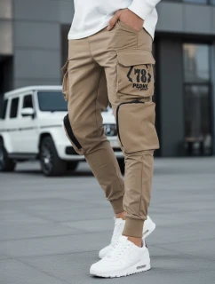 FashionStreet béžové pánske bojové nohavice UX4166