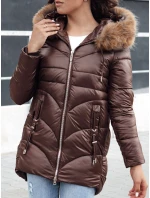 Dámska zimná bunda s kapucňou WINTERCHIC hnedá FashionStreet TY4458 Dámska zimná bunda s kapucňou WINTERCHIC hnedá FashionStreet TY4458