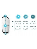 Futbalové chrániče holení Meteor M white