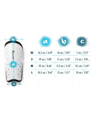 Futbalové chrániče holení Meteor M white