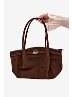 Shopper kabelka z eko semiše čokoládová Elleea