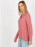 Blúzka D73761M11081A tmavo ružová