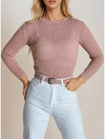 Dámsky sveter AURINA light pink FashionStreet MY1387 Dámsky sveter AURINA light pink FashionStreet MY1387