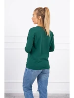 Blúzka s výstrihom do V zelená