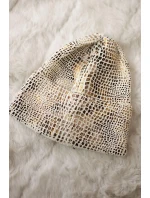 Čiapka s mohérom Leopard K233 biela