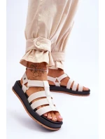 Damskie Wegańskie Sandały Na Rzepy ZAXY JJ285015 Jasnobeżowe