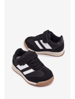 Dziecięce Sneakersy Buty Sportowe Na Rzep Czarne Viona
