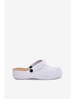 Piankowe Klapki Chodaki Damskie Białe Faylina