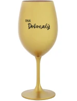 PAN DOKONALÝ - zlatá sklenice na víno 350 ml