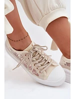 Lee Cooper LCW-26-44-4481 Dámske šnurovacie tenisky na platforme Beige Lee Cooper LCW-26-44-4481 Dámske šnurovacie tenisky na platforme Beige
