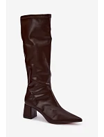 Kozačky na podpatku model 232113 Step in style