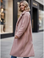 Dámsky zimný kabát Teddy Fur long pink FashionStreet NY0751z