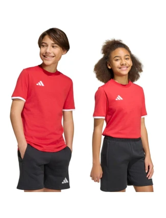 Adidas Detské tričko Entrada 26 Tee červená JZ6674 Adidas Detské tričko Entrada 26 Tee červená JZ6674