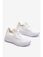 Damskie Wsuwane Sneakersy Cross Jeans LL2R4031C Białe