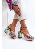 Sandały Damskie Na Słupku D&A CR920 Multikolor