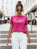 Dámske tričko s potlačou Super Mom Pink FashionStreet NX5025RY